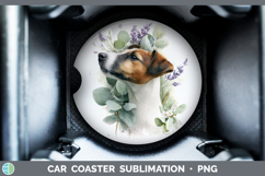 GorgeousDogs 01 Lavender and Eucalyptus Car Coaster design.