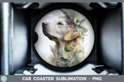 GorgeousDogs 01 Lavender and Eucalyptus Car Coaster design.