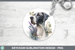 GorgeousDogs 01 Lavender and Eucalyptus Keychain design.