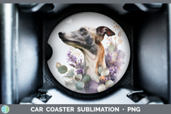 GorgeousDogs 01 Lavender and Eucalyptus Car Coaster design.