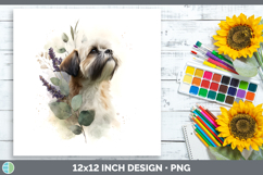 GorgeousDogs 01 Lavender and Eucalyptus Paper Backgrounds design.