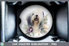 GorgeousDogs 01 Lavender and Eucalyptus Car Coaster design.