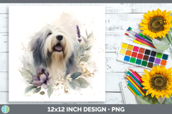 GorgeousDogs 01 Lavender and Eucalyptus Paper Backgrounds design.