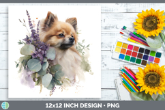 GorgeousDogs 01 Lavender and Eucalyptus Paper Backgrounds design.