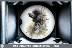 GorgeousDogs 01 Lavender and Eucalyptus Car Coaster design.