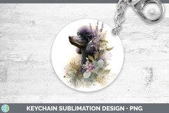 GorgeousDogs 01 Lavender and Eucalyptus Keychain design.