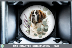 GorgeousDogs 01 Lavender and Eucalyptus Car Coaster design.