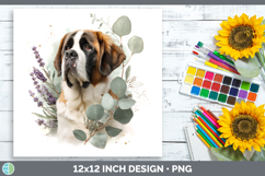 GorgeousDogs 01 Lavender and Eucalyptus Paper Backgrounds design.