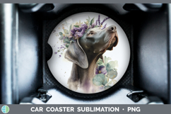 GorgeousDogs 01 Lavender and Eucalyptus Car Coaster design.
