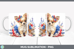 GorgeousDogs 01 Patriotic Mug Wrap design.