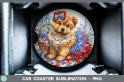 GorgeousDogs 01 Patriotic Car Coaster design.