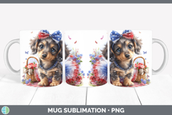 GorgeousDogs 01 Patriotic Mug Wrap design.