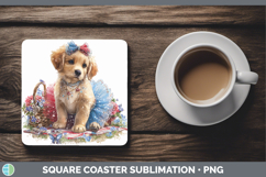 GorgeousDogs 01 Patriotic Square Coaster design.