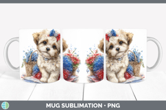GorgeousDogs 01 Patriotic Mug Wrap design.