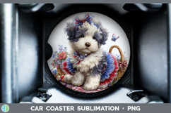 GorgeousDogs 01 Patriotic Car Coaster design.