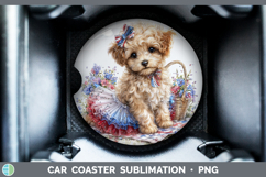 GorgeousDogs 01 Patriotic Car Coaster design.
