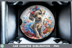 GorgeousDogs 01 Patriotic Car Coaster design.
