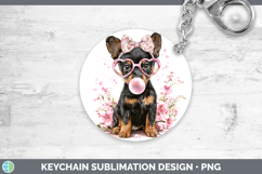 GorgeousDogs 01 Pink Bubble Gum Keychain design.