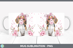 GorgeousDogs 01 Pink Bubble Gum Mug Wrap design.
