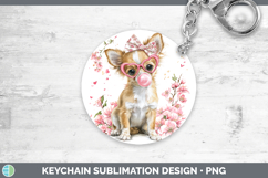 GorgeousDogs 01 Pink Bubble Gum Keychain design.