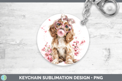 GorgeousDogs 01 Pink Bubble Gum Keychain design.