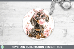 GorgeousDogs 01 Pink Bubble Gum Keychain design.