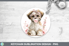 GorgeousDogs 01 Pink Bubble Gum Keychain design.