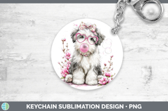 GorgeousDogs 01 Pink Bubble Gum Keychain design.