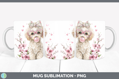 GorgeousDogs 01 Pink Bubble Gum Mug Wrap design.