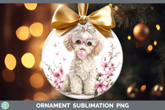 GorgeousDogs 01 Pink Bubble Gum Ornament design.