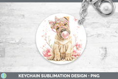 GorgeousDogs 01 Pink Bubble Gum Keychain design.
