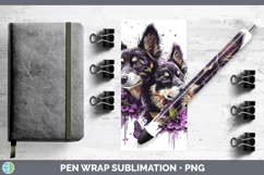 GorgeousDogs 01 Purple Drips Pen Wrap design.