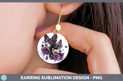 GorgeousDogs 01 Purple Drips Round Earrings design.
