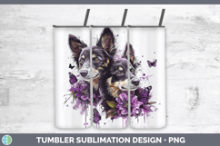 GorgeousDogs 01 Purple Drips Tumbler design.