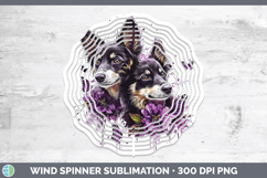 GorgeousDogs 01 Purple Drips Wind Spinner design.