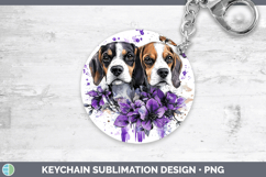 GorgeousDogs 01 Purple Drips Keychain design.