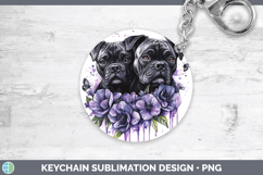 GorgeousDogs 01 Purple Drips Keychain design.