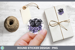 GorgeousDogs 01 Purple Drips Stickers design.