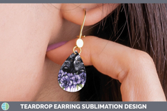 GorgeousDogs 01 Purple Drips Teardrop Earrings design.