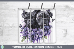 GorgeousDogs 01 Purple Drips Tumbler design.