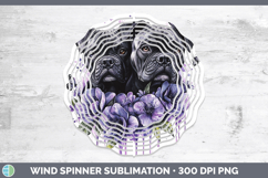 GorgeousDogs 01 Purple Drips Wind Spinner design.
