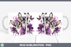 GorgeousDogs 01 Purple Drips Mug Wrap design.