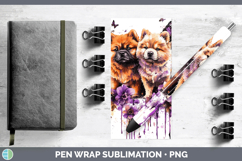 GorgeousDogs 01 Purple Drips Pen Wrap design.