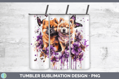 GorgeousDogs 01 Purple Drips Tumbler design.