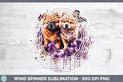 GorgeousDogs 01 Purple Drips Wind Spinner design.