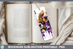 GorgeousDogs 01 Purple Drips Bookmark design.
