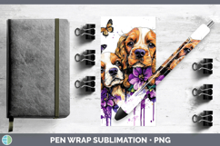 GorgeousDogs 01 Purple Drips Pen Wrap design.