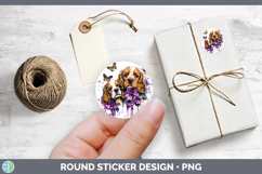 GorgeousDogs 01 Purple Drips Stickers design.