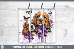 GorgeousDogs 01 Purple Drips Tumbler design.