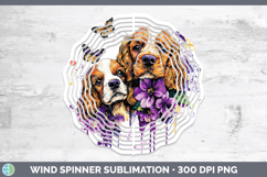 GorgeousDogs 01 Purple Drips Wind Spinner design.